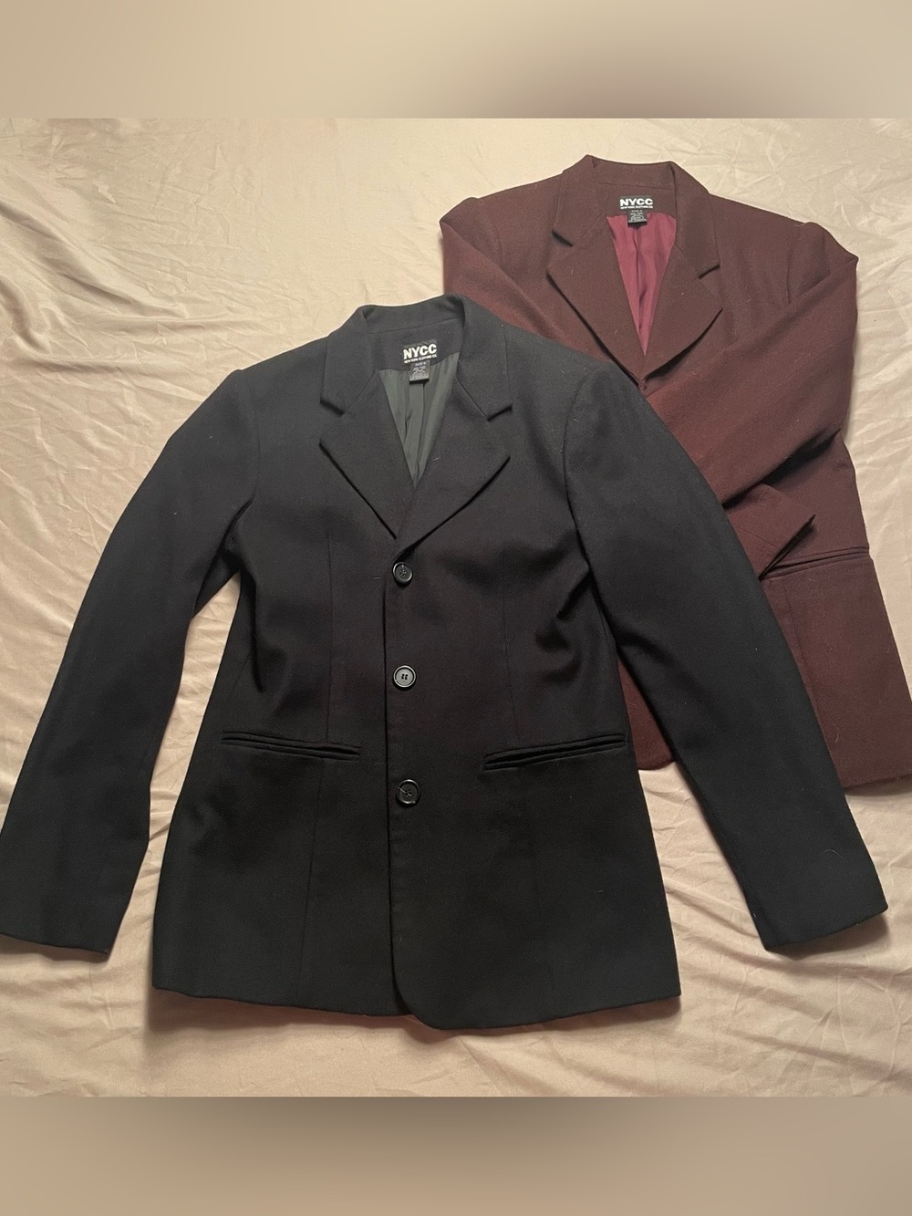 NYCC New York Clothing Co. 100% Wool Jacket Blazer Lot - Black & Brown Size 6